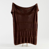 Alara Stripe Knitted Faux Fur Throw [MUSLALARA26]