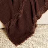 Alara Stripe Knitted Faux Fur Throw [MUSLALARA26]