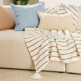 Vale Stripe Chenille Extra large Throw [MUSLVALES26]