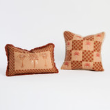 Sedona Palm Embroidered Check Cushion [MUSLSEDO26]