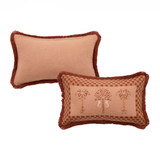 Sedona Palm Embroidered Check Cushion [MUSLSEDO26]