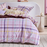 Ellah Reversible Check/Stripe Quilt Cover Set [HABBELLAHQ26]
