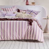 Ellah Reversible Check/Stripe Quilt Cover Set [HABBELLAHQ26]