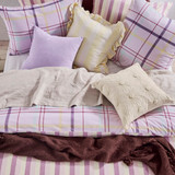 Ellah Reversible Check/Stripe Quilt Cover Set [HABBELLAHQ26]