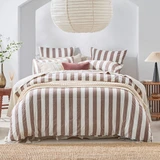 Milah Chocolate Brown Stripe European Pillowcase [HABBMILAHE25F]