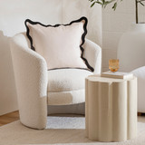 Maya Natural/Black Scalloped Cushion [HABLMAYSC23_DISA]