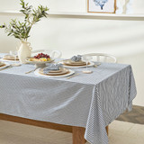 Catania Navy Stripe Table Cloth 150x230cm in Navy by Habitat | Rectangle Table Cloth 150cm x 230cm - Pillow Talk
