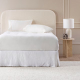 Vanilla Cotton Flannelette Fitted Sheet in Vanilla by Essentials | Double Bed, Super King Bed, King Single Bed, King Bed Deep, Queen Bed Deep, Single Bed - Pillow Talk