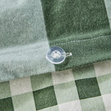 Green Reversible Flannelette Quilt Cover Set [HABBFLQCS26B]