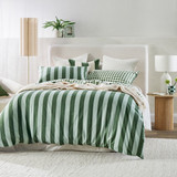 Green Reversible Flannelette Quilt Cover Set [HABBFLQCS26B]