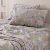 Sage Floral Cotton Flannelette Sheet Set [HABBPRFLSS26D]