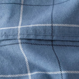 Blue Check Cotton Flannelette Sheet Set [HABBPRFLSS26E]