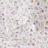 White Floral Cotton Flannelette Sheet Set [HABBPRFLSS26C]