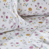 White Floral Cotton Flannelette Sheet Set [HABBPRFLSS26C]