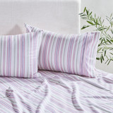 Pink Stripe Cotton Flannelette Sheet Set [HABBPRFLSS26G]