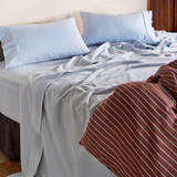 Light Blue Cotton Flannelette Sheet Set [ESSBPLFLAN26A]
