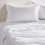 White Cotton Flannelette Sheet Set [ESSBPLFLAN26H]
