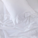 White Cotton Flannelette Sheet Set [ESSBPLFLAN26H]