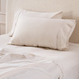 Natural Cotton Flannelette Sheet Set [ESSBPLFLAN26E]