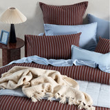 Atlas Stripe Chocolate Brown Quilt Cover Set [MUSBATLASQ25A]