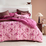 Rosabelle Floral Comforter Set in Pink by Essentials | Double Bed, Single Bed, Queen Bed, Super King Bed - Pillow Talk