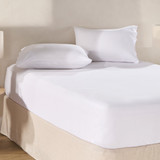 Jersey Fitted Sheet Set in GreyMarle, White by Essentials | King Bed, Queen Bed, Double Bed, King Single Bed, Single Bed - Pillow Talk