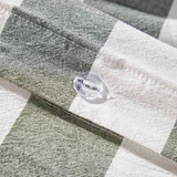 Milah Green Stripe Quilt Cover Set in Green material and button