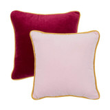 Cleo Pink Reversible Velvet Feather Cushion [MUSLCLEOR25A]
