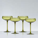 Della Green Cocktail Coupe Glass Set of 4 [MUSLDELCCS25_DIS]