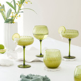 Della Green Cocktail Coupe Glass Set of 4 [MUSLDELCCS25_DIS]