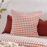 Maisie Caramel Check European Pillowcase in Caramel by Habitat | European - Pillow Talk