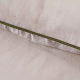 Piped Washed Linen Look Stone European Pillowcase [ESSBPWLLEURA]