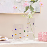 Dotti Glass Vase in MultiColour by Habitat | Short, Tall - Pillow Talk