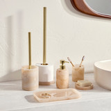 Ayla Bathroom Accessories in Natural by Habitat | Soap Dispenser, Tumbler, Soap Dish, Bathroom Tray, Toilet Brush Holder, Toilet Roll Holder - Pillow Talk