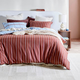 Dawson Reversible Check/Stripe Quilt Cover Set [HABBDAWSON26]