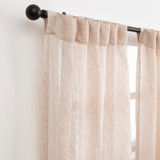 Washed Linen Natural Sheer Curtain Pair 140x250cm [MUSBLINEN21B_DISB]