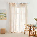 Washed Linen Natural Sheer Curtain Pair 140x250cm in Natural by MUSE | 140cm wide x 250cm drop , Set of 2 - Pillow Talk