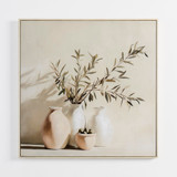 Olive Vase Canvas Wall Art [HABLOLFWA26]