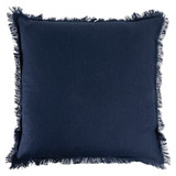 Sahara Linen Fringed Feather Navy Cushion in Navy by MUSE | 1 x Square Cushion 50cm x 50cm - Pillow Talk