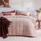 Austin Stripe Comforter Set in Caramel by Habitat | Double Bed, King Bed, Queen Bed - Pillow Talk