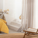 Marina Sheer Beige Curtain Pair 180 x 250cm [HABBMARIN21B_DISB]