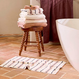Harley Natural & Black Stripe Bath Mat in Natural, Black by Habitat | Bath Mat 50x80cm - Pillow Talk