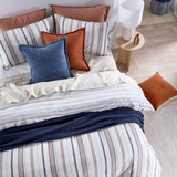 Regatta Reversible Stripe Quilt Cover Set [HABBREGAQW26]