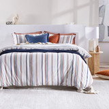 Regatta Reversible Stripe Quilt Cover Set [HABBREGAQW26]