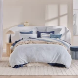 St Barts Reversible Light Blue Stripe Quilt Cover Set [MUSBSTBART26A]