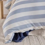 St Barts Reversible Light Blue Stripe Quilt Cover Set [MUSBSTBART26A]
