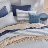 St Barts Reversible Light Blue Stripe Quilt Cover Set [MUSBSTBART26A]
