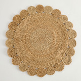 Sonora Natural Golden Round Jute Table Runner in NaturalGolden by Habitat | 1 x Round Table Runner 58cm Diameter - Pillow Talk