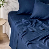 Washed Linen Fitted Sheet [MUSBEULINFIT]