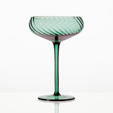 Della Forest Green Cocktail Coupe Glass Set of 4 [MUSLDELCCS25B]